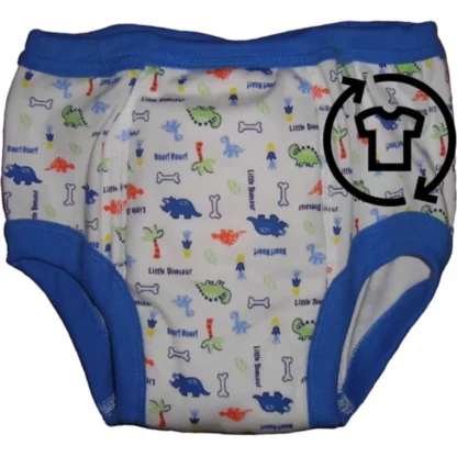 (bazar) "Moje první tréninkové kalhotky" Baby Pants modré dinosaury 3XL