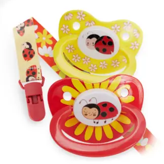 Rearz Ladybug Pacifier Set