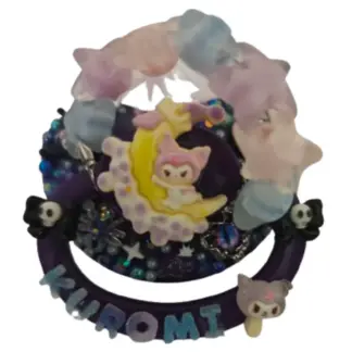 Decorated pacifier Kuromi Moon